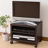 山善(YAMAZEN) テレビ台 キャスター付き (幅52) ダークブラウン CTV-4050C(JB)