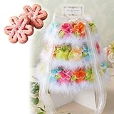 プチギフト お菓子 クッキー 結婚式 クリスマス ホワイト 白 ピンク 桃 グリーン 緑 イエロー 黄色 ブルー 青 フルールタワー 花いちごクッキー 32個セット OGT626
