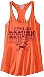 NFLクリーブランド・ブラウンズWomen 'sタッチダウンタンクトップ、オレンジ、XS