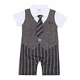 (アイム)iiniim　ベビー　連体　ロンパース　短袖　フォーマル　子供服　カバーオール　ベビースーツ　ボーイズ　紳士　蝶ネクタイ　新生児　シャツ コーヒー タグ：90 推薦年齢：12-18ヶ月