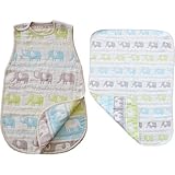 【セット買い】 サンデシカ スリーパー ふわふわ6重ガーゼスリーパー Lサイズ ぞうさん + ６重ガーゼケット