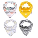 Storeofbaby Absorbent Organic Cotton Baby Bandana Drool Bib for Boys and Girls Gift Set by storeofba