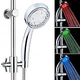 CrazyFire シャワーヘッド 3色変更 LEDシャワー　電源不要　節水・安全・省エネ　バス用品　水力発電　温度センサ　バスルーム