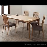 【商品名】STD 天然木 ホワイトオーク材 ダイニングセット ダイニングテーブル＆ファブリックチェア（グレー）北欧スタイル シンプルモダン 【サイズ】テーブル：(約)幅150×奥行80×高さ69cm チェア(約)幅46×奥行55×高さ88/