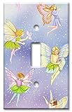 アートプレート® – 特大スイッチプレート – Fairies マルチカラー 184-S-oversize