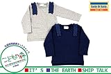【子供服】 Daddy Oh Daddy (ダディオダディ) 日本製デニム肩フリル裏毛ラメトレーナー 80cm～130cm V14603