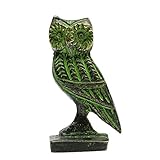 Indianブロンズ彫刻置物ハンドメイドホーム装飾Statueアンティーク小さなフクロウ 2.2 X 1 X 0.7 Inches ブラック MF2270B