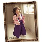 SF ベビー　フォーマル ロンパース カバーオール　和服　羽織　女の子　お宮参り 七五三　ひな祭り　長袖　キッズ　浴衣　子供服 (80cm)