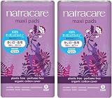 natracare ナトラケア 生理用ナプキン オーガニック マキシパッド スーパー 多い日用～夜用 羽なし 24枚入り(12枚×2箱) 【まとめ買い】 敏感肌 プラスチックフリー NC3031×2