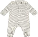 (ポッケポッシュ)Pokke Poche 日本製 ベビー60-90cm ナチュラル長袖カバーオール【2016-0010】 90cm ベージュボーダー