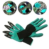 Kicode 庭掘り手袋 爪の手で 簡単な植え付けのための刈り取り雑草の播種 1ペア