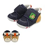 ミキハウス ホットビスケッツ(MIKIHOUSE HOT BISCUITS) 360゜かわいい ファーストベビーシューズ (11.5cm-13.5cm) 11.5cm インディゴブルー