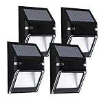 Setom 5LED ソーラーライト 屋外照明 LEDライト ワイヤレス 夜間自動点灯 軒先/庭/ガーデン/庭先/玄関周りなど適用 防犯用(四点セット）