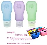 MyFriday (TM) 3oz Travel Bottles Set, Leak Proof, TSA Carry-on Approved, FDA Approved, Squeezable an