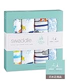 Aden + Anais (エイデンアンドアネイ) 【日本正規品】モスリンコットン おくるみ 4枚セット ディズニー ジャングル・ブック 4-pack swaddles-DISN101J