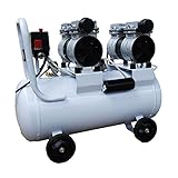 静音 コンプレッサー 2馬力(1.5kW) 静音仕様(58db) オイルレス 50L ダブルピストン ホワイト-静音Wモーター50L-