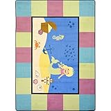 Joy Carpets Kid Essentials Active Play & Juvenile Lil' Mermaid Rug Multicolored 5'4 x 7'8 [並行輸入品]
