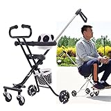 BBCT2001-B本革クッション四輪ベビーカー ベビーキャリッジ 収納や持ち運びに便 耐荷重60kg 子供用トロリー 折り畳んだら 小さくなるので 外出や旅行には最適折りたたみ式のベビーカーで 高さ