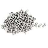 六角ソケットネジ，SODIAL(R) 11ミリメートルロングM3x10ミリメートルステンレススチール六角ソケットボタンヘッドネジ100個