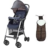 アップリカ　マジカルエアープラス AC トリコロールネイビー NV + フットマフ BR