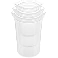 Zip Top Reusable Platinum Silicone Containers - 3 Cup Set - Frost