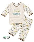 【あるこんたるこん】オーガニックコットン ベビー ルームウェア ゲイリー キッズ 7分袖 ハーフパンツ ジュニア 男の子 パジャマ (80)