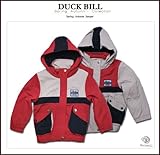 そよ風を感じ　フード付長袖メッシュジャンパー（濠Du）レッド 110cm(左)