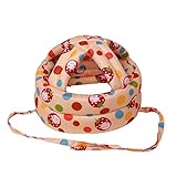 ベビー用品　ヘルメット　ヘッドガード　新生児 幼児　赤ちゃん　衝撃吸収 軽量　ヘッド保護　スポンジ (43-53cm, イエロー苺)