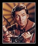 8 x 10のすべての木製額入りフォトFess Parker asダニエル・ブーン