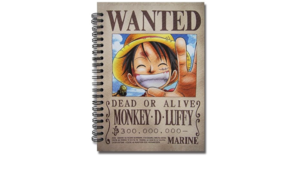 Amazon One Piece ワンピース ルフィ 指名手配ポスターデザイン ノート アニメ 萌えグッズ 通販
