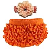 vduanmo Baby Girl 's Bloomer +ヘアバンドセット幼児用フリル付きパンツおむつカバー