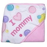 Luvable Friends I Love Family Hooded Towel, Blue Mommy by Luvable Friends