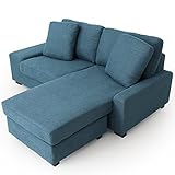 LOWYA （ロウヤ） ソファ ソファー カウチソファ スツール 2人掛け ワンルームに置ける コンパクト ポケットコイル ネイビー おしゃれ