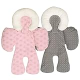 Lovoski 2個　お買い得　ベビー　綿　ベビーカーシート　クッション　チャイルドシート　パッド　サポート　柔らかい