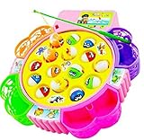Happy Cherry Kids Electronic Rotating Megnetic Fishing Pool Game with Music Pretend Play Early Learn