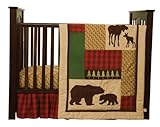 Trend Lab Northwoods 3 Piece Crib Bedding Set, Red/Tan by Trend Lab [並行輸入品]