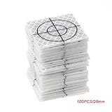 Biuuu 100個リフレクターシート反射テープターゲットトータルステーション20/30/40/50 / 60mm