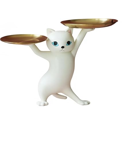 Amazon.co.jp: 皿を捧げるネコ ねこ 猫ちゃん キー収納 金属 樹脂製品