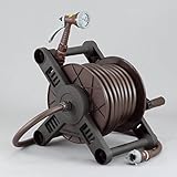 【ノーブランド品】ホースリール　ヴァルナ ブラウンリール 20m[落ち着きのあるレトロカラーでガーデニングに最適！]