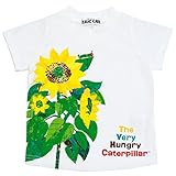 2017年 夏物 はらぺこあおむし 天竺 ひまわり柄 半袖Ｔシャツ THE WORLD OF ERIC CARLE ホワイト◇95cm