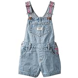 OshKosh B'gosh(オシュコシュ ビゴッシュ) 花刺繍デニムショートオール サロペット/オーバーオール 3T(3才) [並行輸入品]