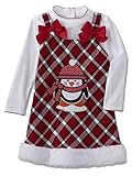 Youngland乳児幼児Girls 2 Pc Penguin PlaidドレスOutfitジャンパーシャツ US サイズ: 24 Months カラー: レッド