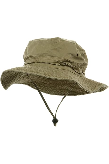 Extra Big Size Fishing Hats-Olive XL 