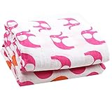juDanzy 100% Cotton Swaddle Set of 2 Large 45 (Ellie Elephant) by juDanzy