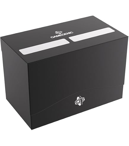 Gamegenic Triple Deck Holder 300+ XL - Compact Storage Solution Three Decks 300 Double Sleeved Cards Includes Removable Holders Black Color Made