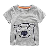 Cutelove 子供服 Tシャツ 上着 シャツ 半袖 動物柄 男の子 ベビー 可愛い 夏 柔らかい おしゃれ カジュアル