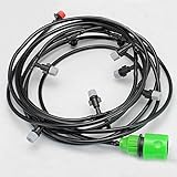 amzmonnsuta 10m 33ft ガーデニング植物マイクロ点滴灌漑システムパティオ霧化マイクロスプリンクラー冷却キット