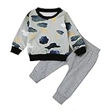 Tovadoo 子供服 ベビー服 男女共用 トップス+ズボン 秋冬 長袖 黒雲柄 カッコイイ ソフト ファッション 保育園 旅行 プレゼント