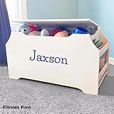 Personalized DIBSIES Kids Toy Box with Bookストレージ – ホワイトfor Boys
