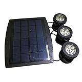 MIRACLE 【 電源不要 】 太陽光パネル スポットライト 3LED 防水 屋外 エクステリア キャンプ アウトドア レジャー ソーラー給電 ホワイト MC-SHILI16-WH